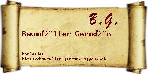 Baumüller Germán névjegykártya